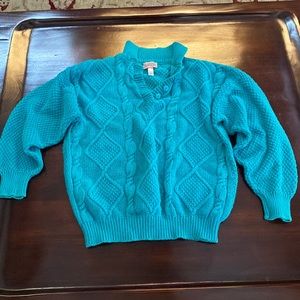 Hillary Paige surf green knit sweater